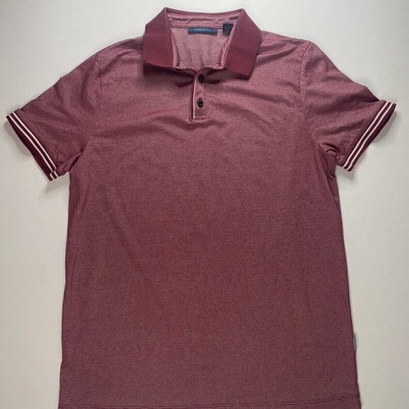 Perry Ellis Mens Short Sleeve Polo Shirt Size Medium - Picture 1 of 10